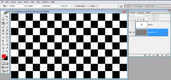 Creation of Checkered Illusion: Step 16